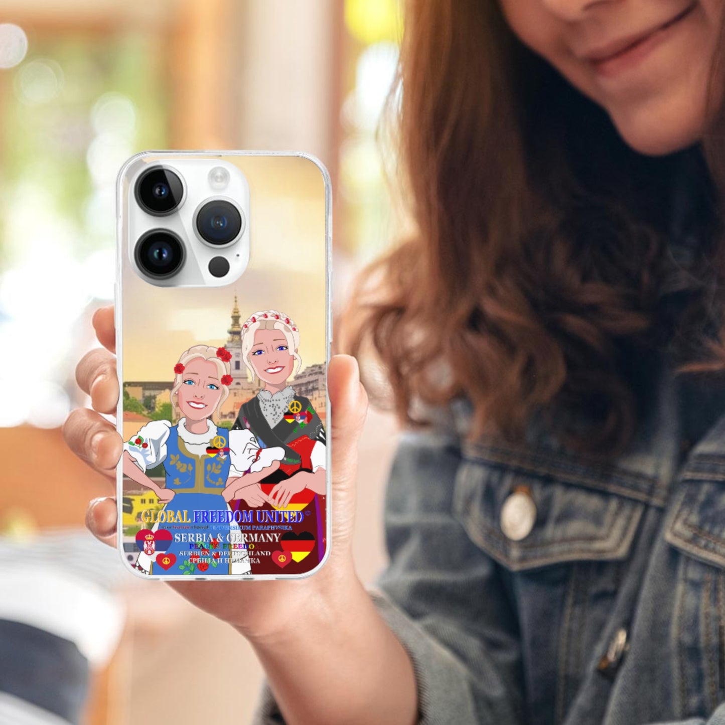 Phone Case GLOBAL FREEDOM UNITED©  Women Serbia & Germany V2