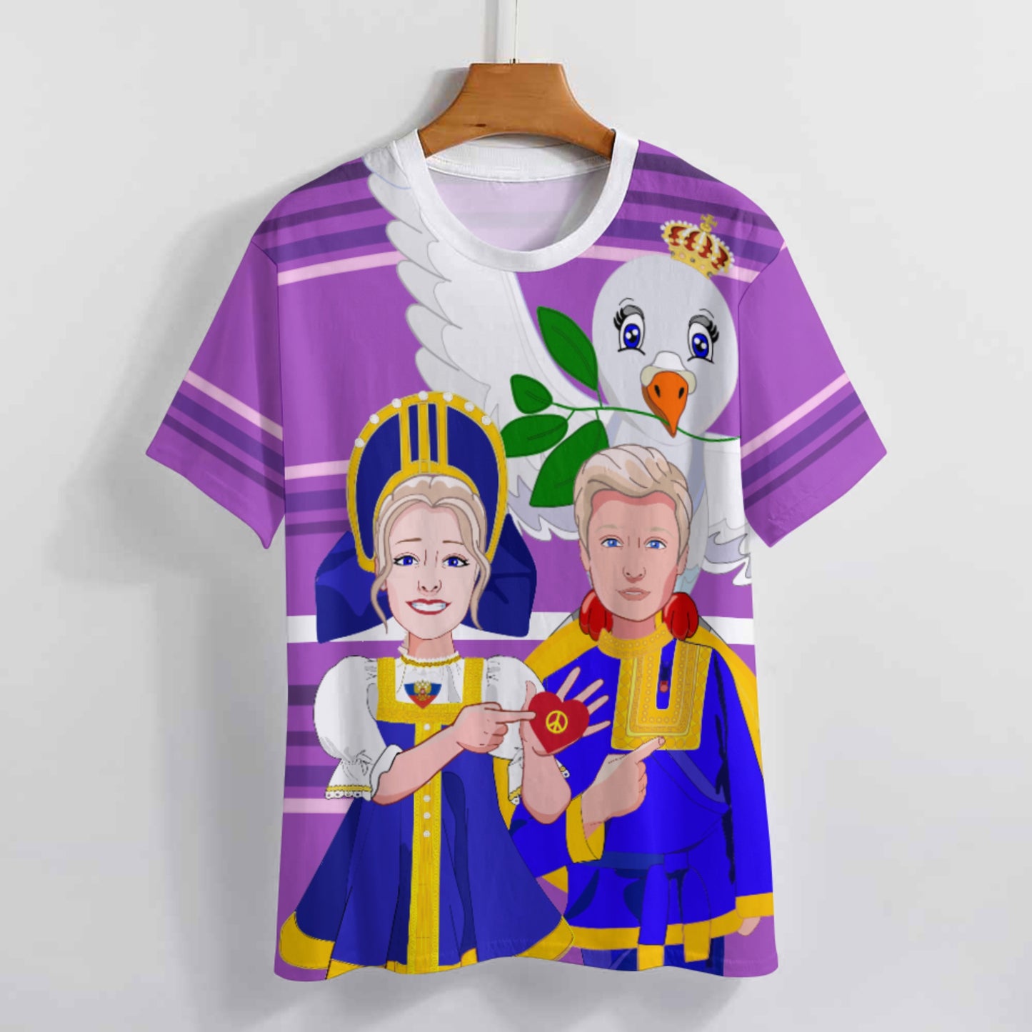 Women´s T-shirt GLOBAL FREEDOM UNITED© Couple Russia Lilac