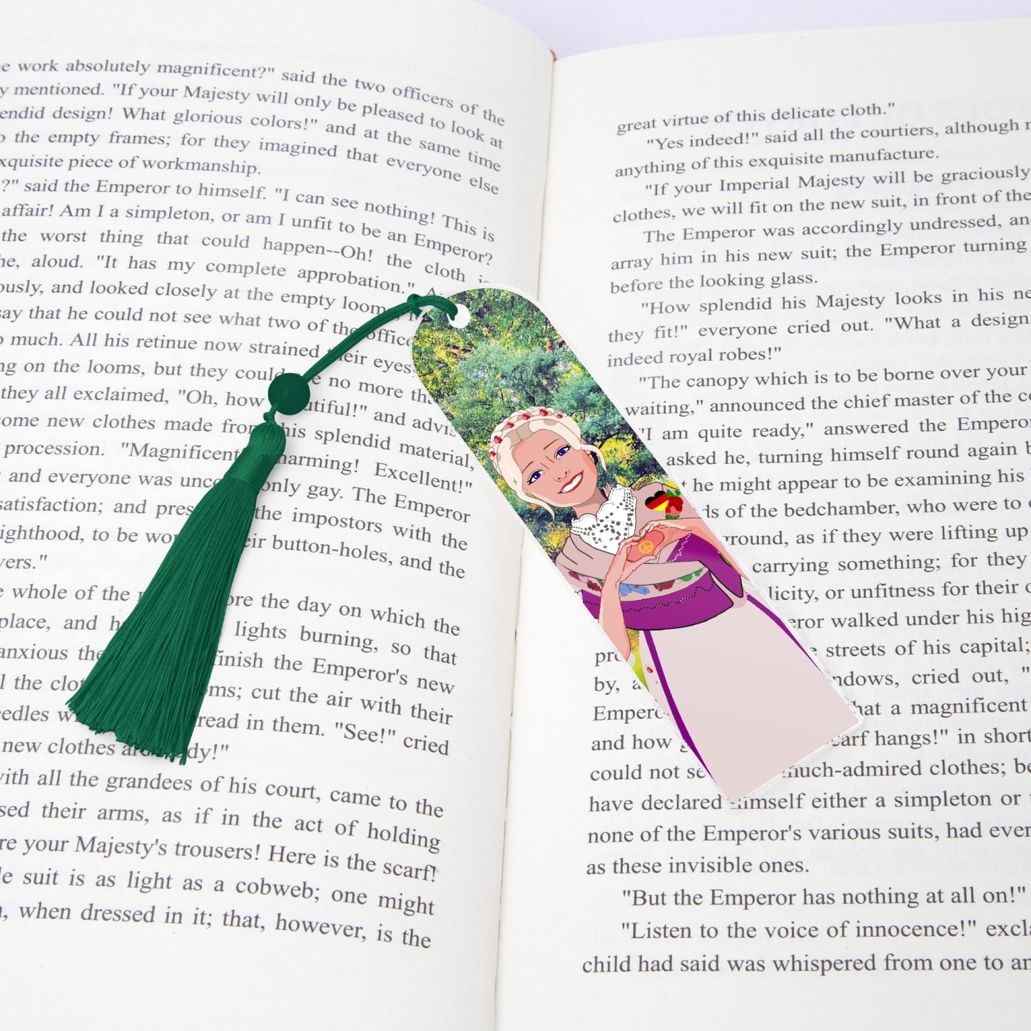Acrylic Bookmark - Semicircle GLOBAL FREEDOM UNITED© German Girl Pink