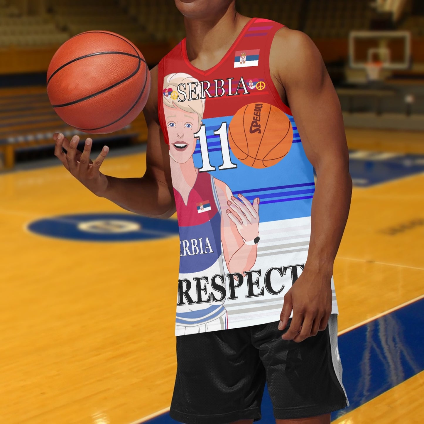 Basketball Jersey GLOBAL FREEDOM UNITED COUPLE EDITION SERBIA MEN V1 11