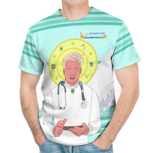 Men´s T-shirt GLOBAL FREEDOM UNITED© Archangel Rafael Croatia Light Green