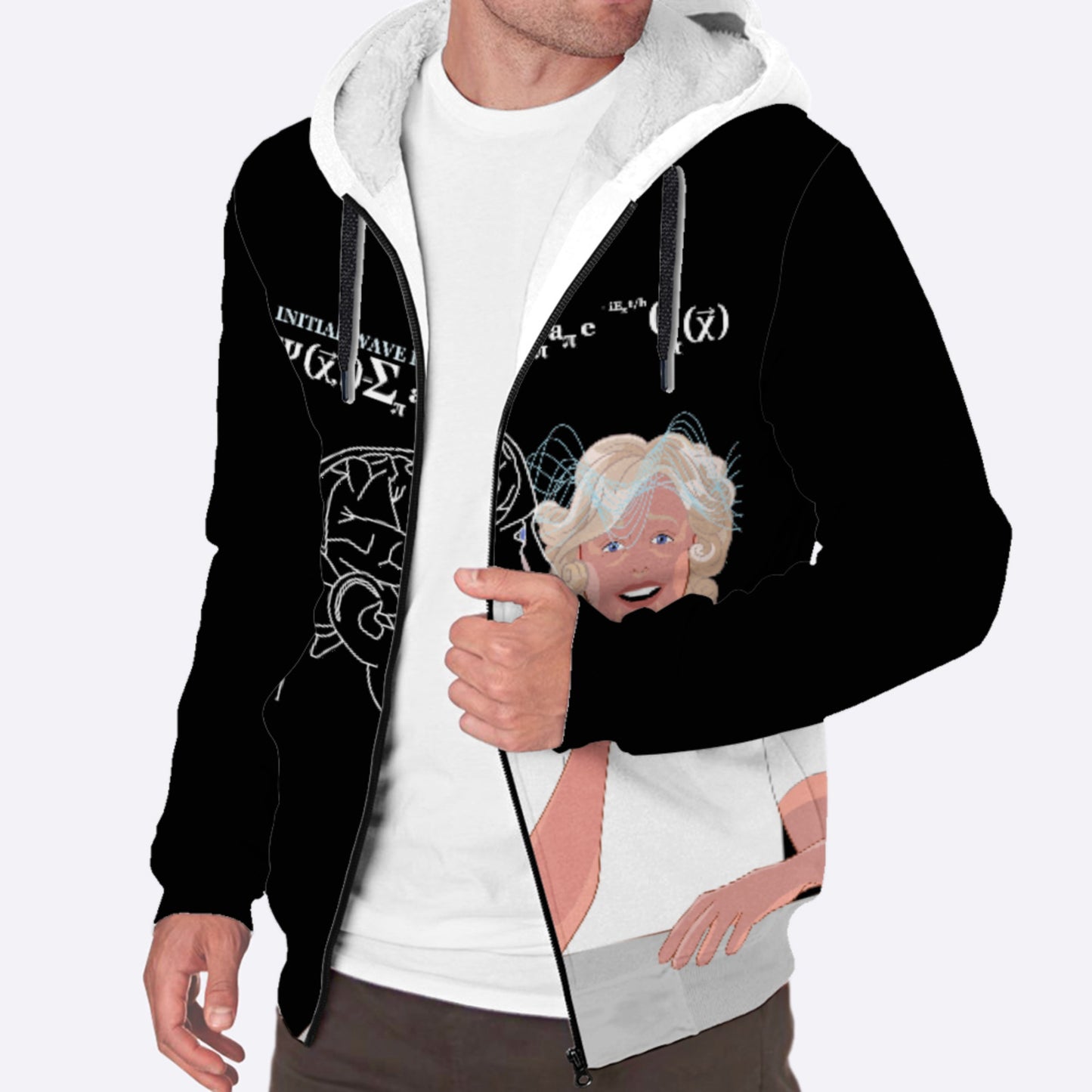 Plush Hoodie Global Freedom United© Sacred Mathematics Wave Function