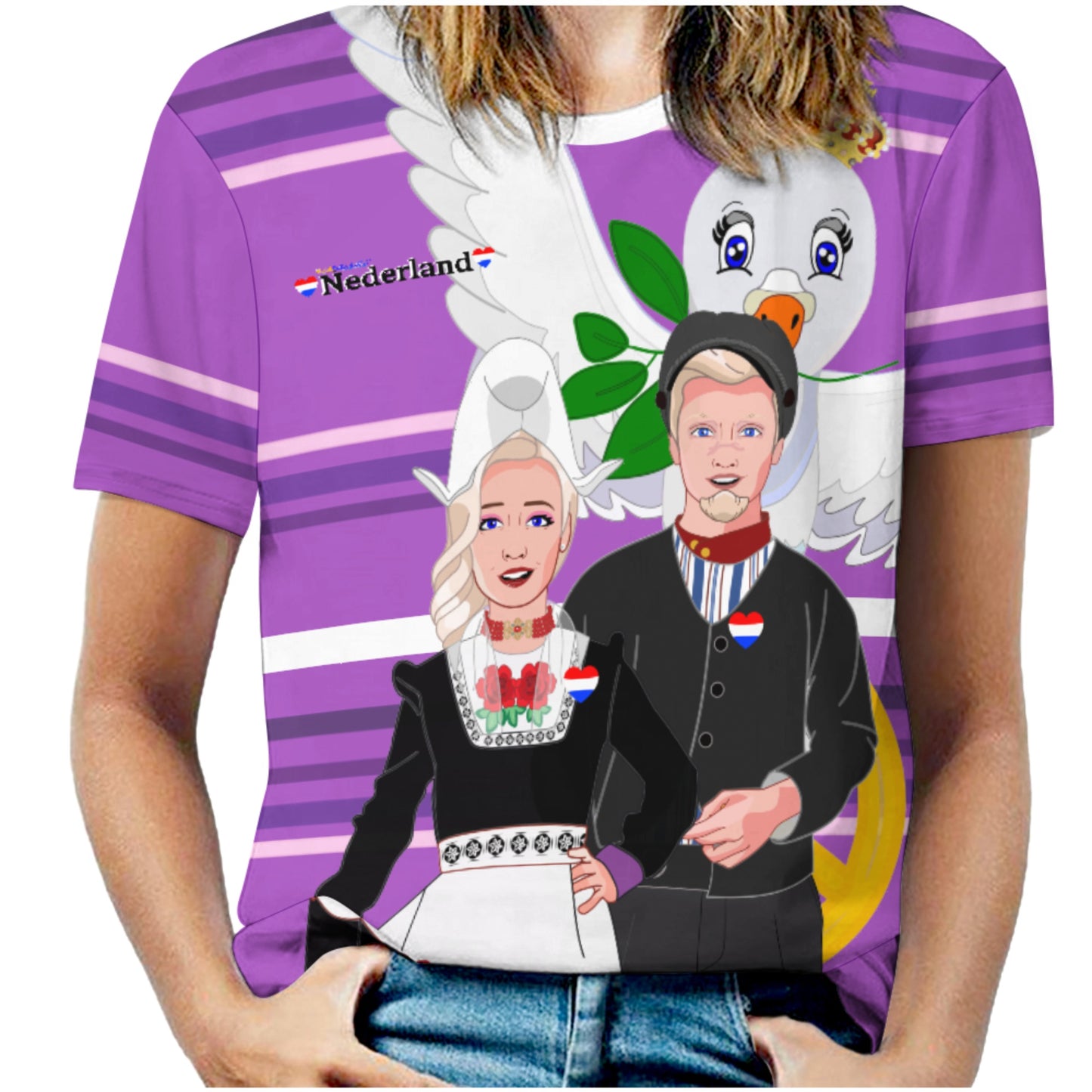 Women´s T-shirt 2 GLOBAL FREEDOM UNITED© Couple Nederland Lilac