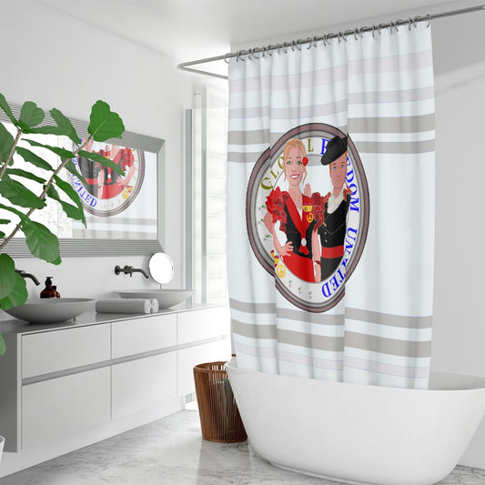GLOBAL FREEDOM UNITED© Couple Spain wight Quick-drying Shower Curtain