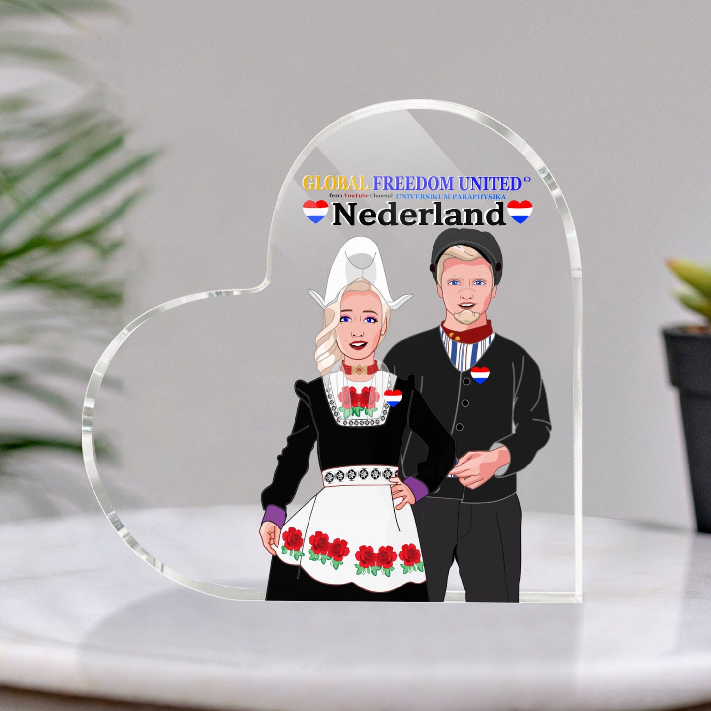 Acryl Heart Global Freedom United© Couple Nederland