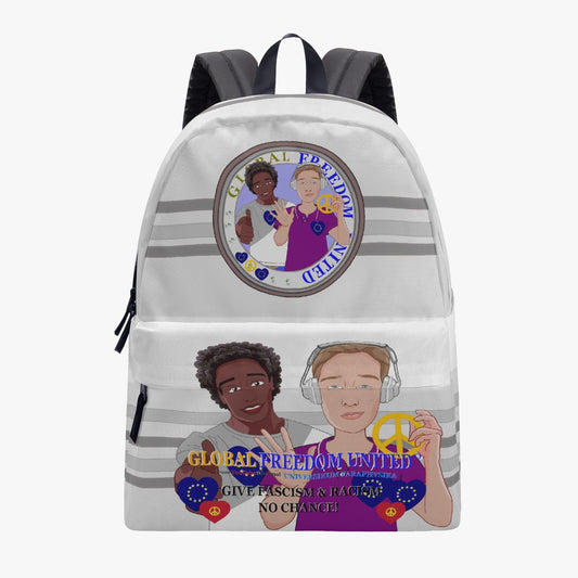GLOBAL FREEDOM UNITED© Men Anti Fascism & Racism EU GREY EUROPE  All-over-print Canvas Backpack