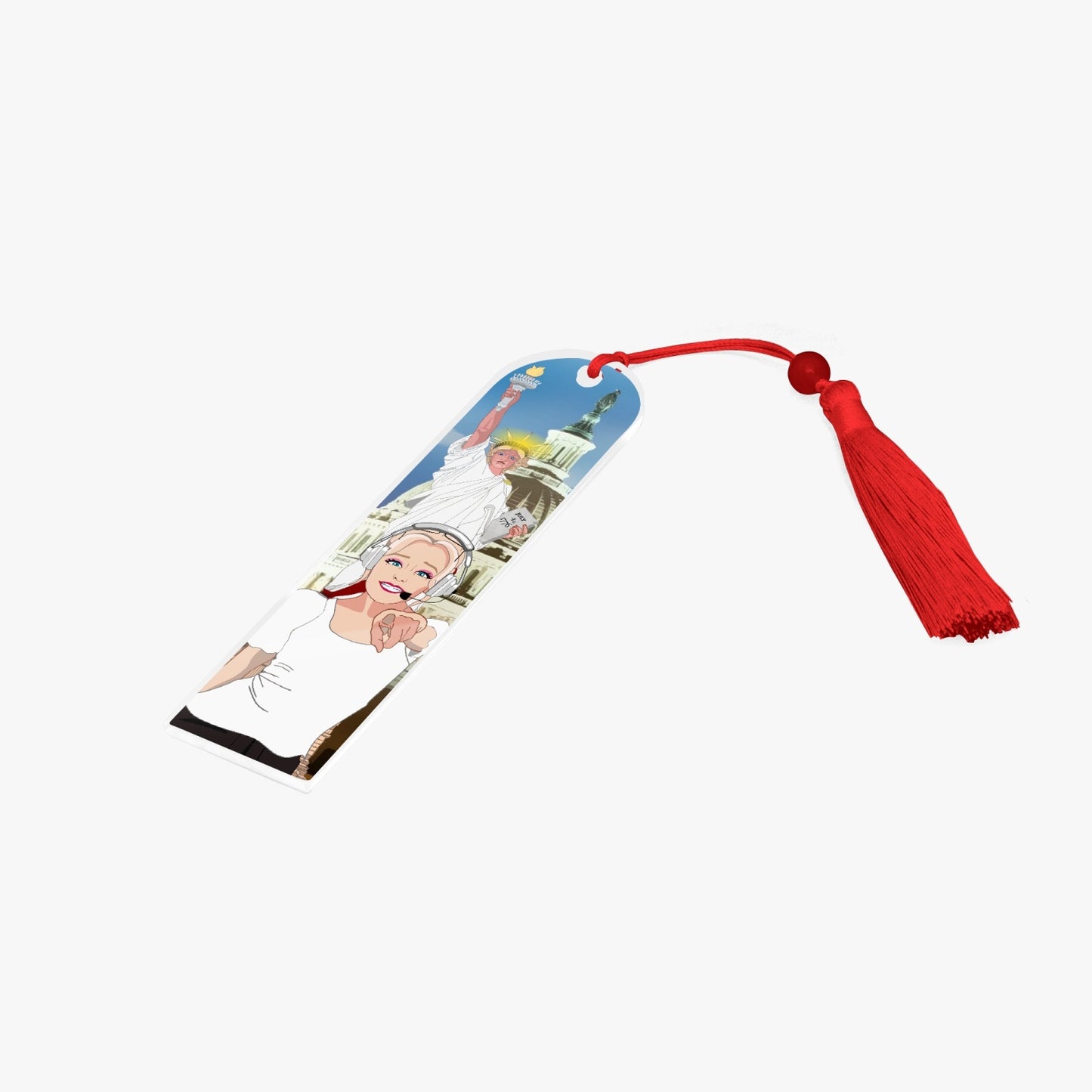 Acrylic Bookmark - Semicircle GLOBAL FREEDOM UNITED© USA GIRL V2