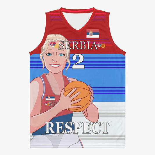 Basketball Jersey GLOBAL FREEDOM UNITED COUPLE EDITION WOMEN SERBIA v1 2