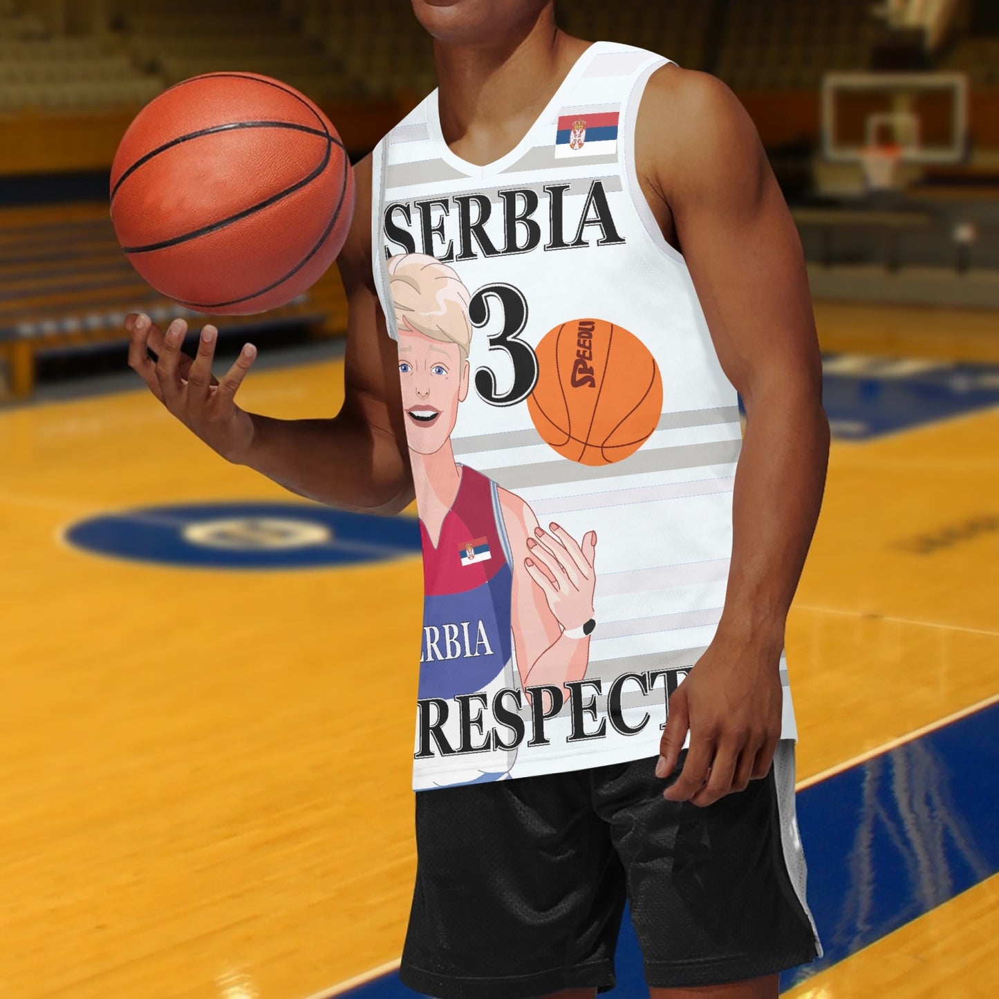 Basketball Jersey GLOBAL FREEDOM UNITED COUPLE EDITION SERBIA MEN V2 3
