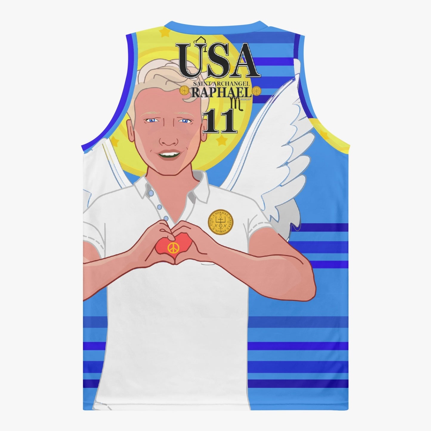 Basketball Jersey GLOBAL FREEDOM UNITED ARCHANGEL RAPHAEL USA 11