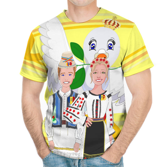 Men´s T-shirt GLOBAL FREEDOM UNITED© Couple Romania Yellow