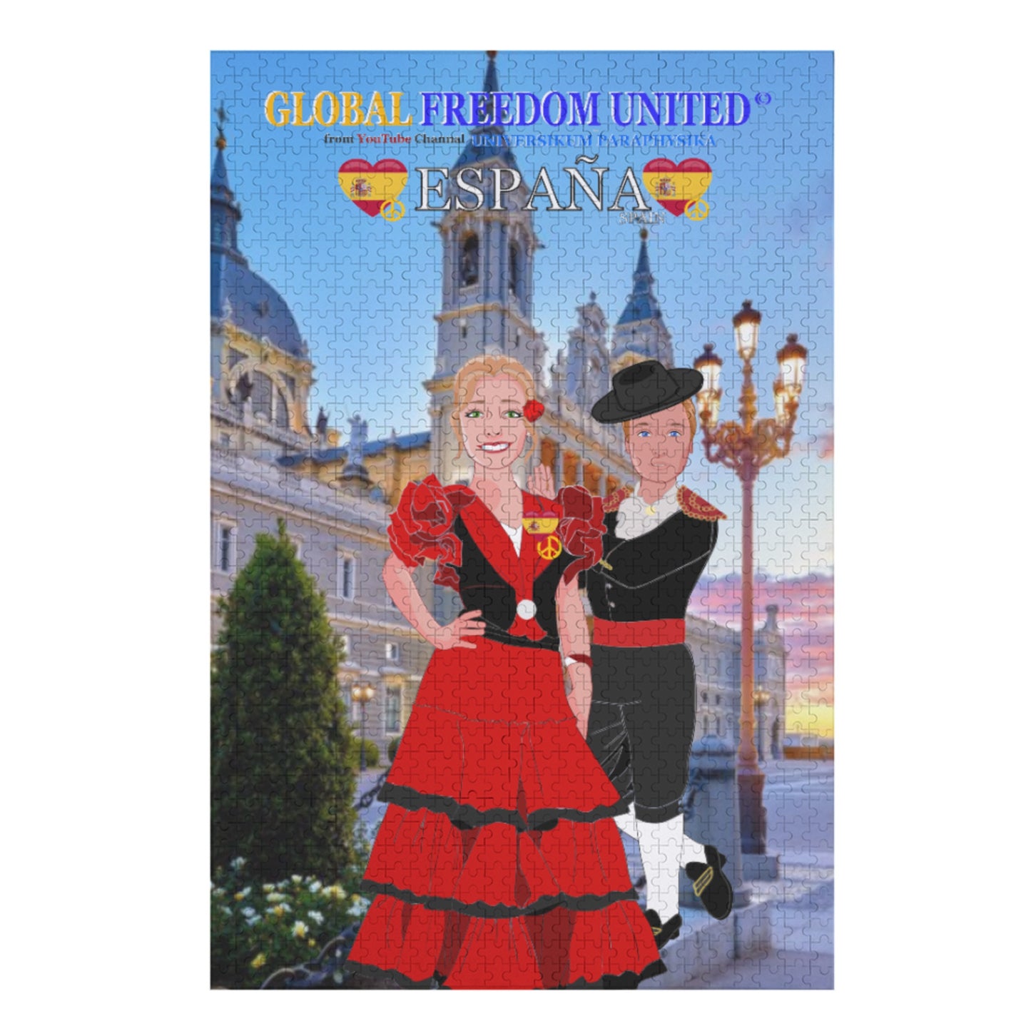 Wood Puzzle GLOBAL FREEDOM UNITED© Couple Spain