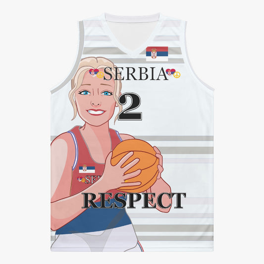 Basketball Jersey GLOBAL FREEDOM UNITED COUPLE EDITION WOMEN SERBIA v2 2