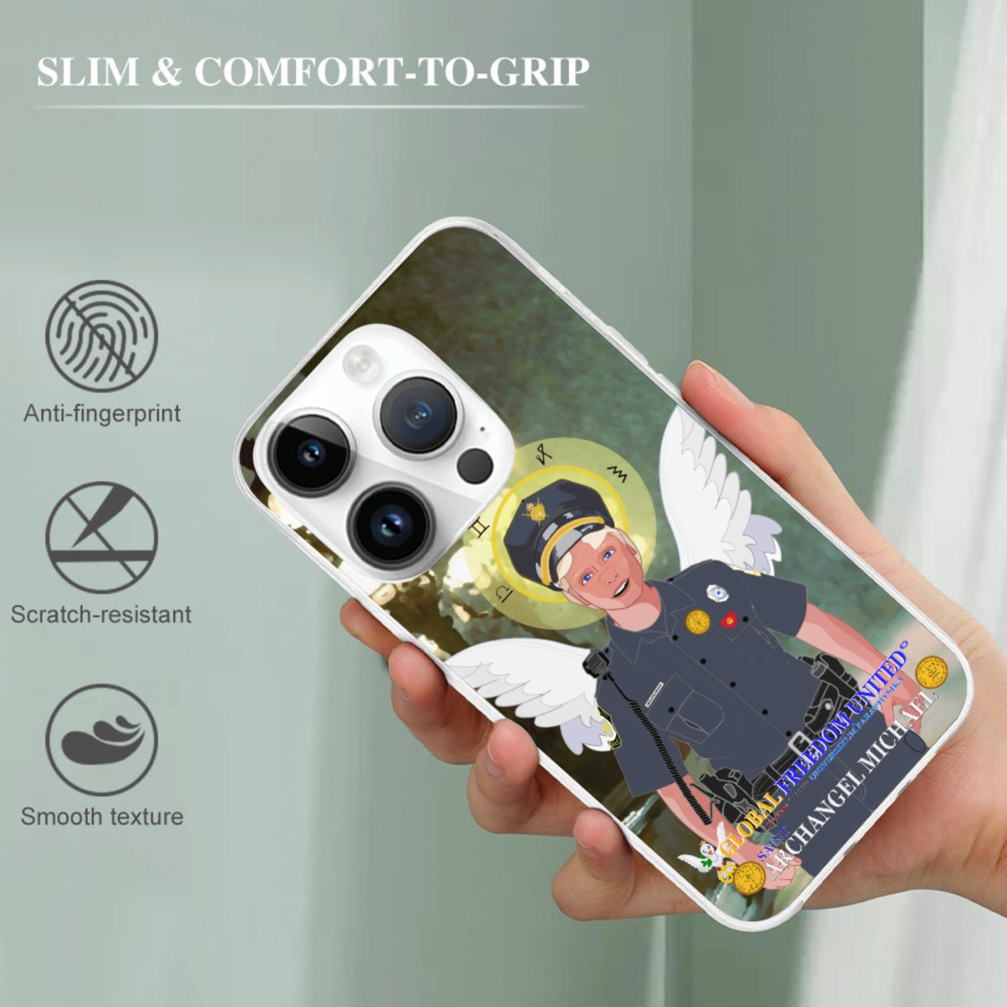 Phone Case GLOBAL FREEDOM UNITED© Archangel Michael As Policemen