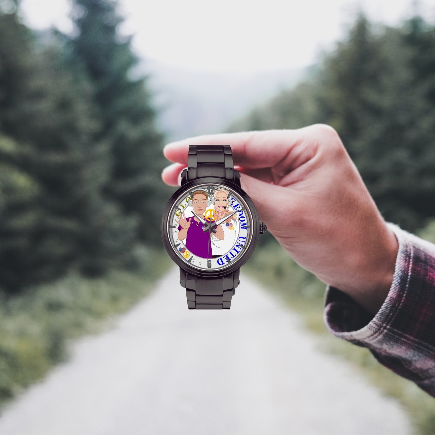 GLOBAL FREEDOM UNITED© Wight American - New Steel Strap Automatic Watch (With Indicators)