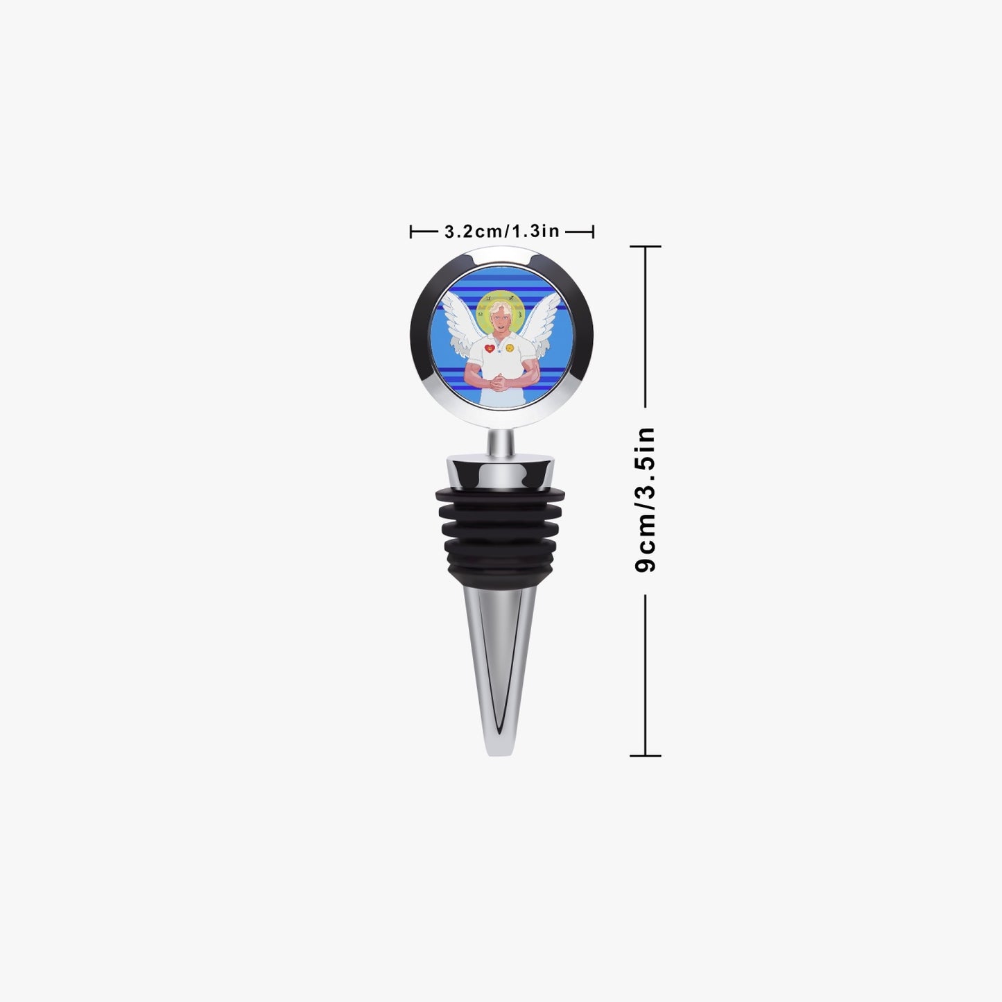 Wine Stopper GLOBAL FREEDOM UNITED ARCHANGEL MICHAEL DEEP BLUE