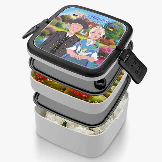 Double-layer Lunch Box GLOBAL FREEDOM UNITED© COUPLE GERMANY BLUE DRESS