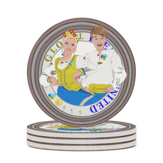 Ceramic CoastersGLOBAL FREEDOM UNITED© Couple Ukrain
