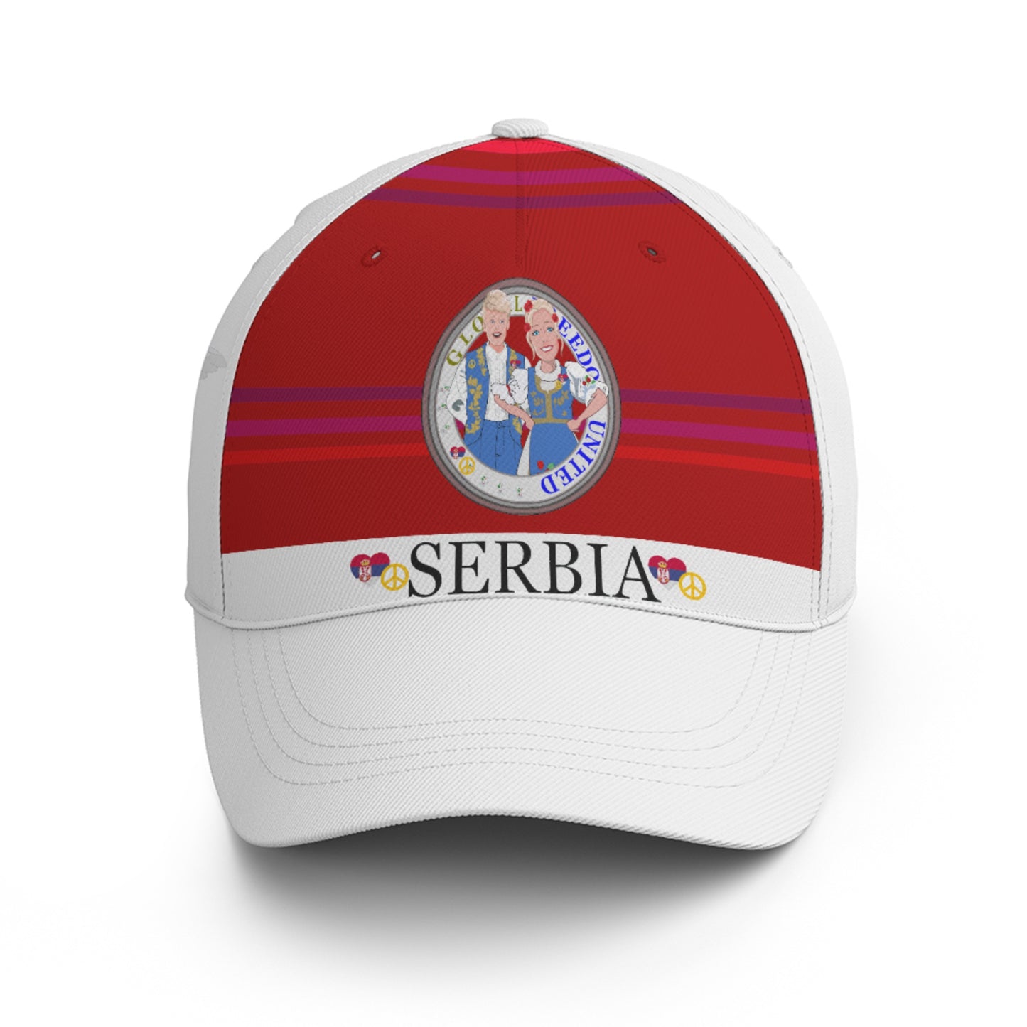 Basketball Cap GLOBAL FREEDOM UNITED© Couple Serbia Red