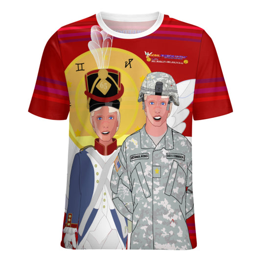 Women´s T-shirt  Global Freedom United© Archangel Michael In Latin V3 Red