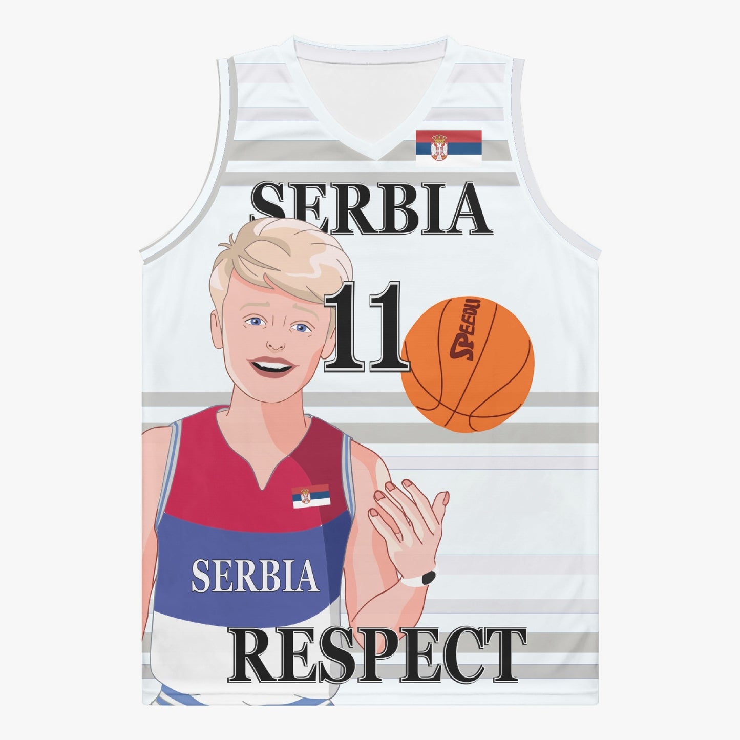 Basketball Jersey GLOBAL FREEDOM UNITED COUPLE EDITION SERBIA MEN V2 11