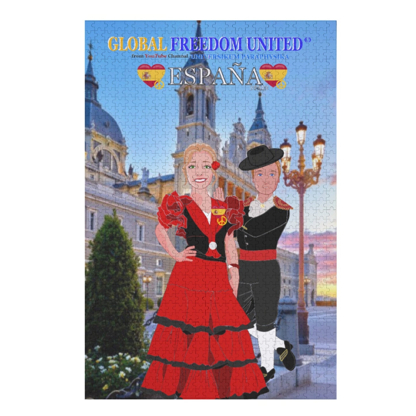 Wood Puzzle GLOBAL FREEDOM UNITED© Couple Spain