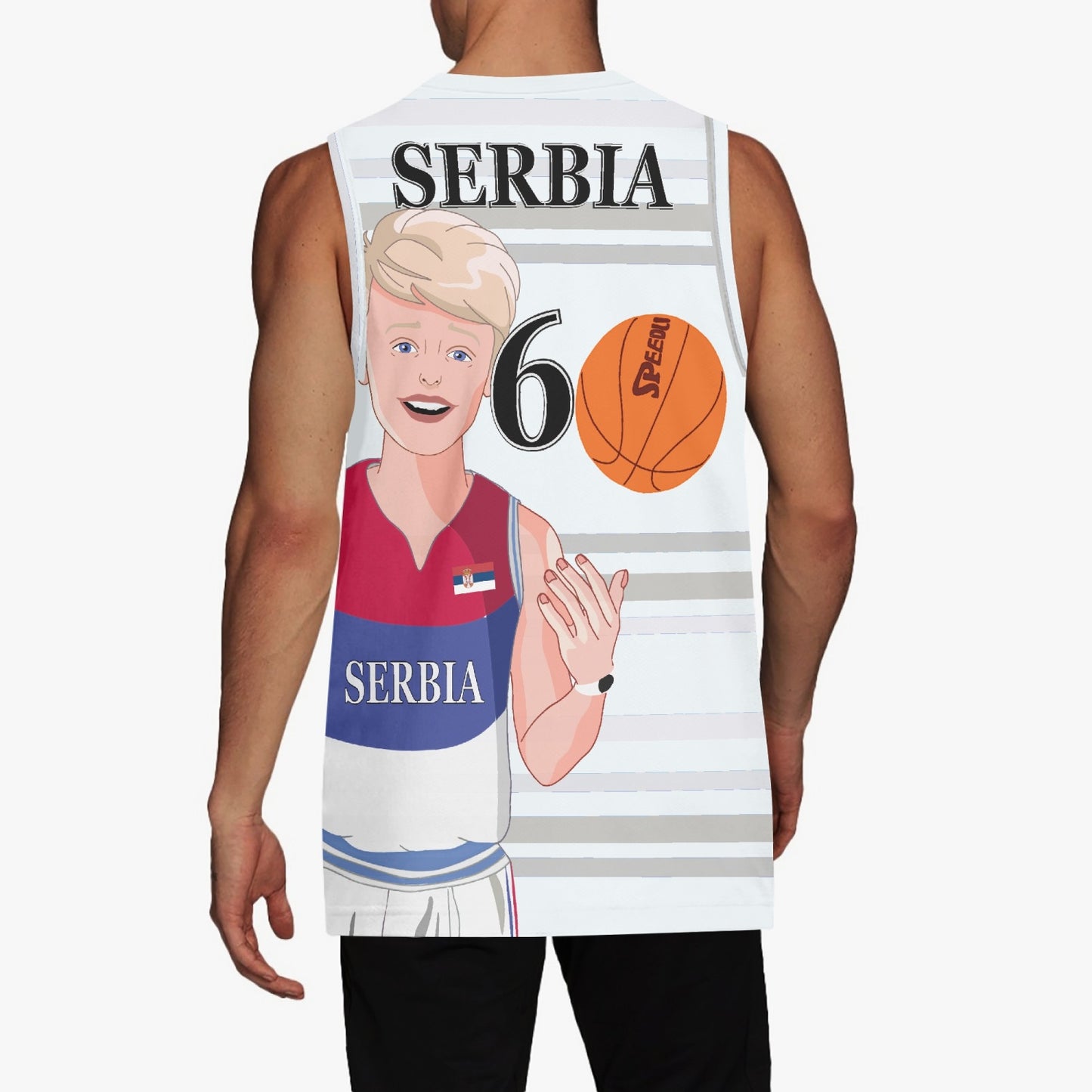 Basketball Jersey GLOBAL FREEDOM UNITED COUPLE EDITION SERBIA MEN V2 6