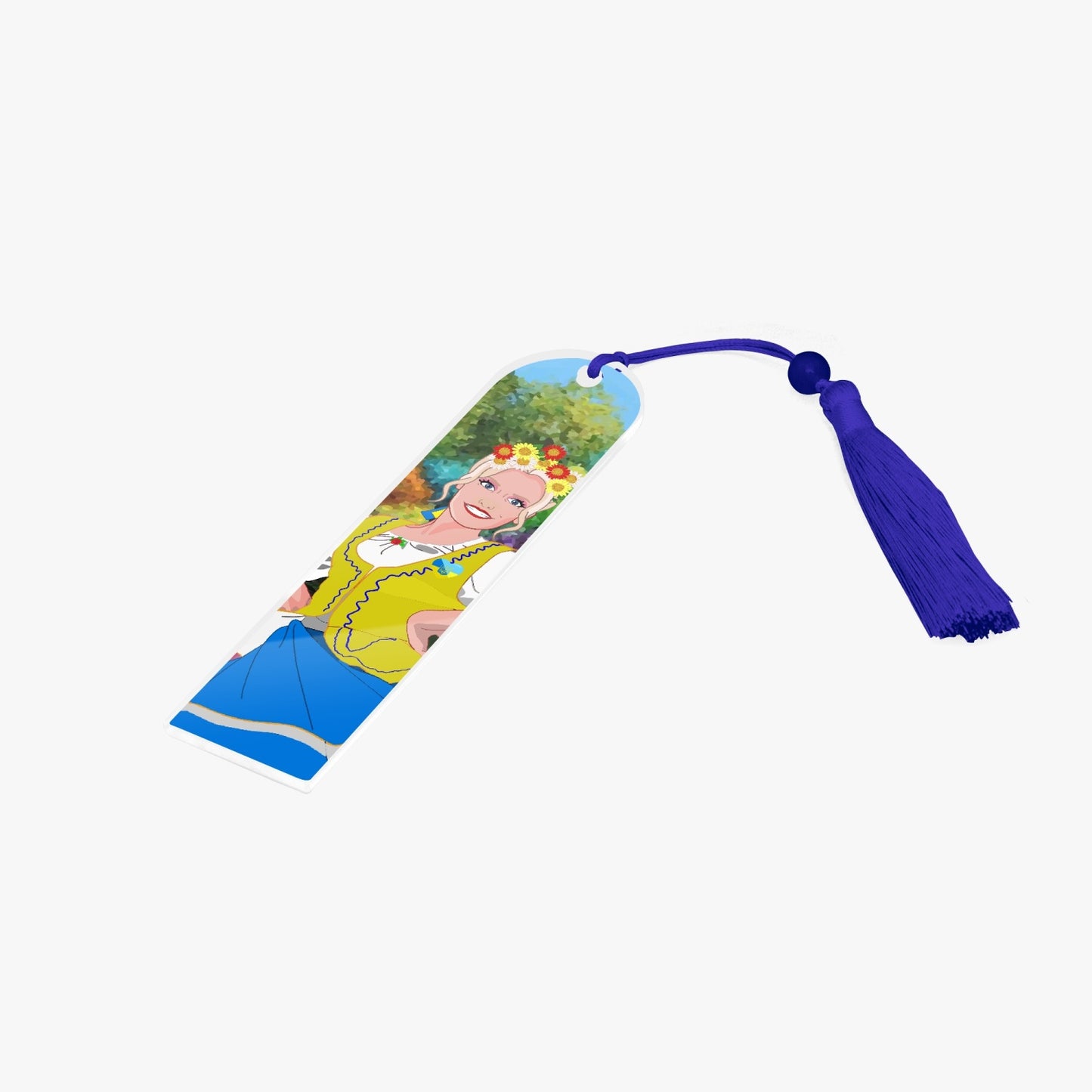 Acrylic Bookmark - Semicircle GLOBAL FREEDOM UNITED© UKRAIN GIRL