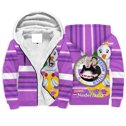 Plush Hoodie GLOBAL FREEDOM UNITED© Couple Nederland Lilac
