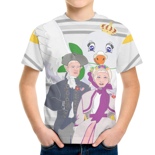 Kid´s T-shirt GLOBAL FREEDOM UNITED© Couple USA V3 Grey