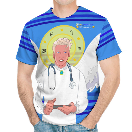 Men´s T-shirt GLOBAL FREEDOM UNITED© Archangel Rafael Croatia Deep Blue