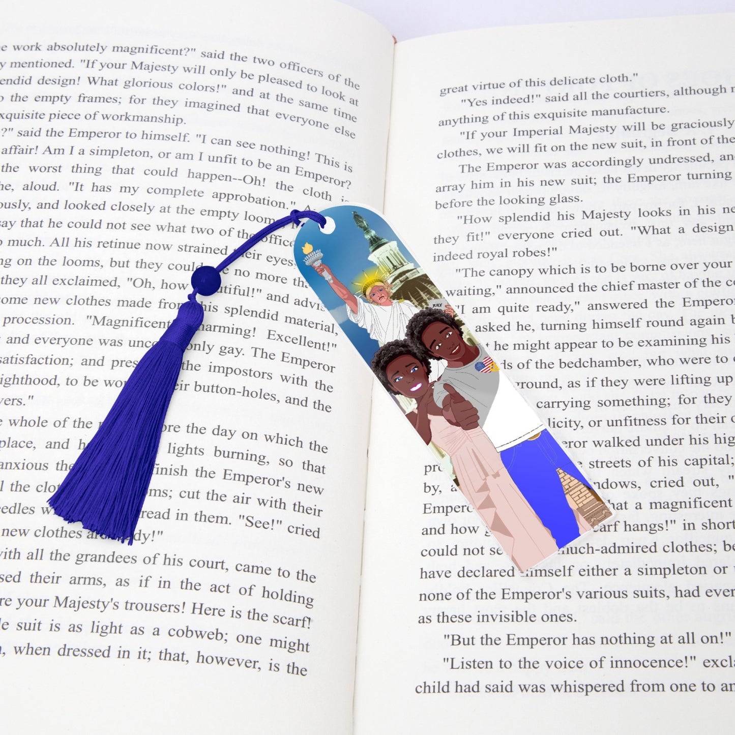 Acrylic Bookmark - Semicircle GLOBAL FREEDOM UNITED© COUPLE USA V1