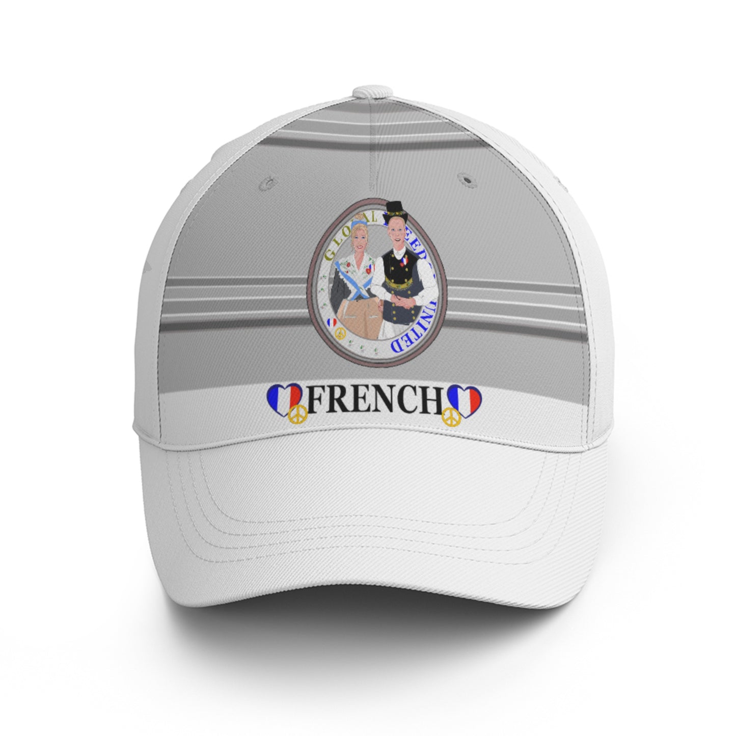 Basketball Cap GLOBAL FREEDOM UNITED© Couple French Grey