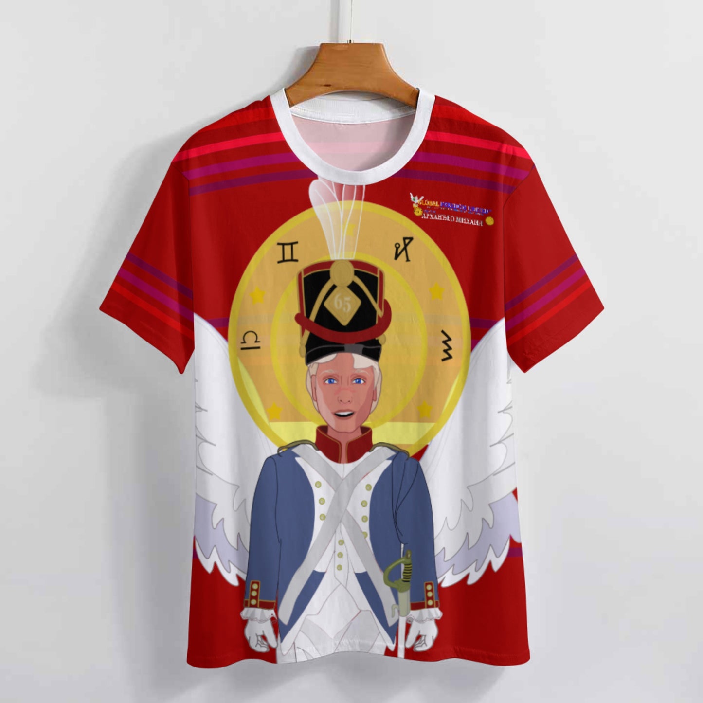 Women´s T-shirt  GLOBAL FREEDOM UNITED© Archangel Michael Serbia V3 Red