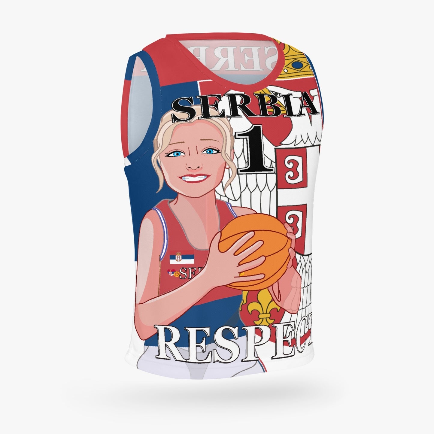 Kids Basketball Jersey GLOBAL FREEDOM UNITED GIRLS SERBIA V2 1