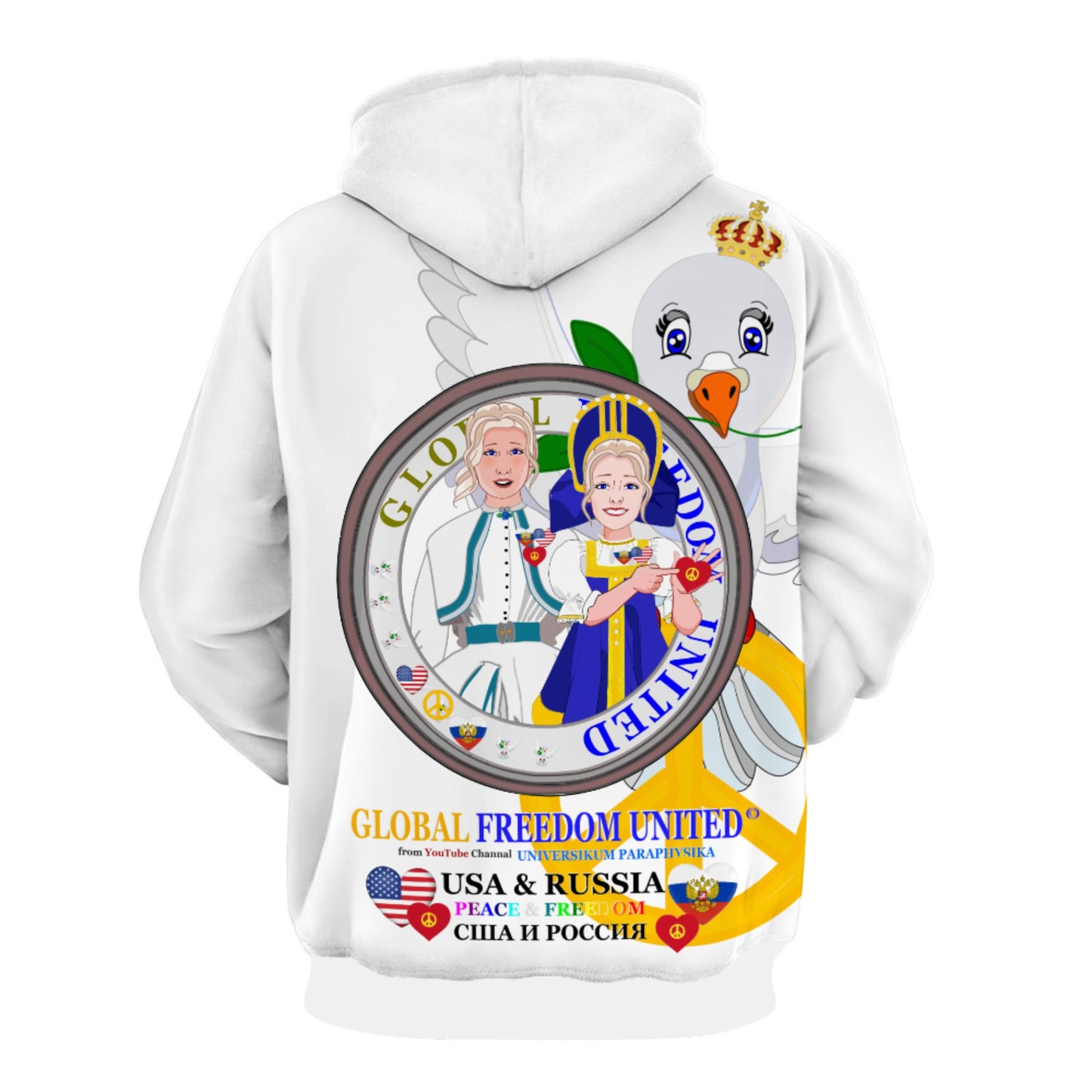 Hoodie GLOBAL FREEDOM UNITED© Women Russia & USA