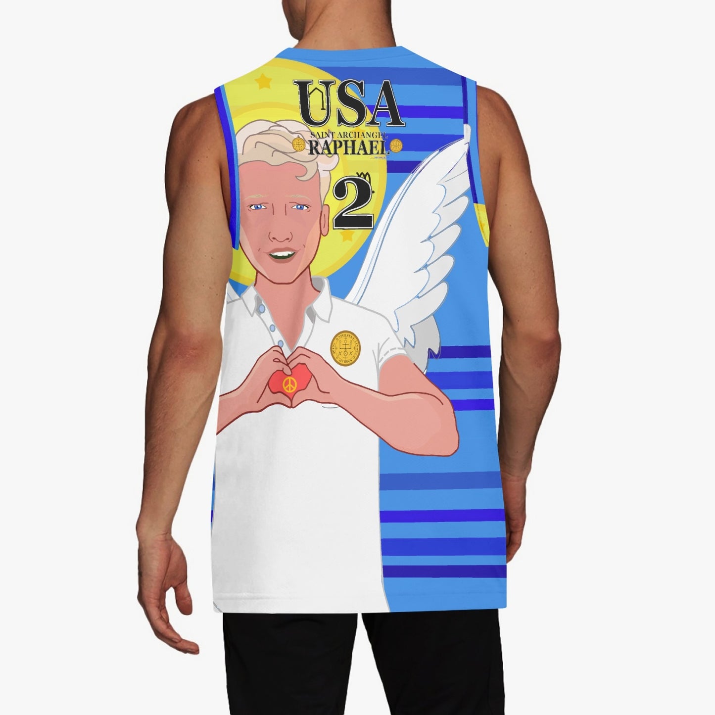 Basketball Jersey GLOBAL FREEDOM UNITED ARCHANGEL RAPHAEL USA  2