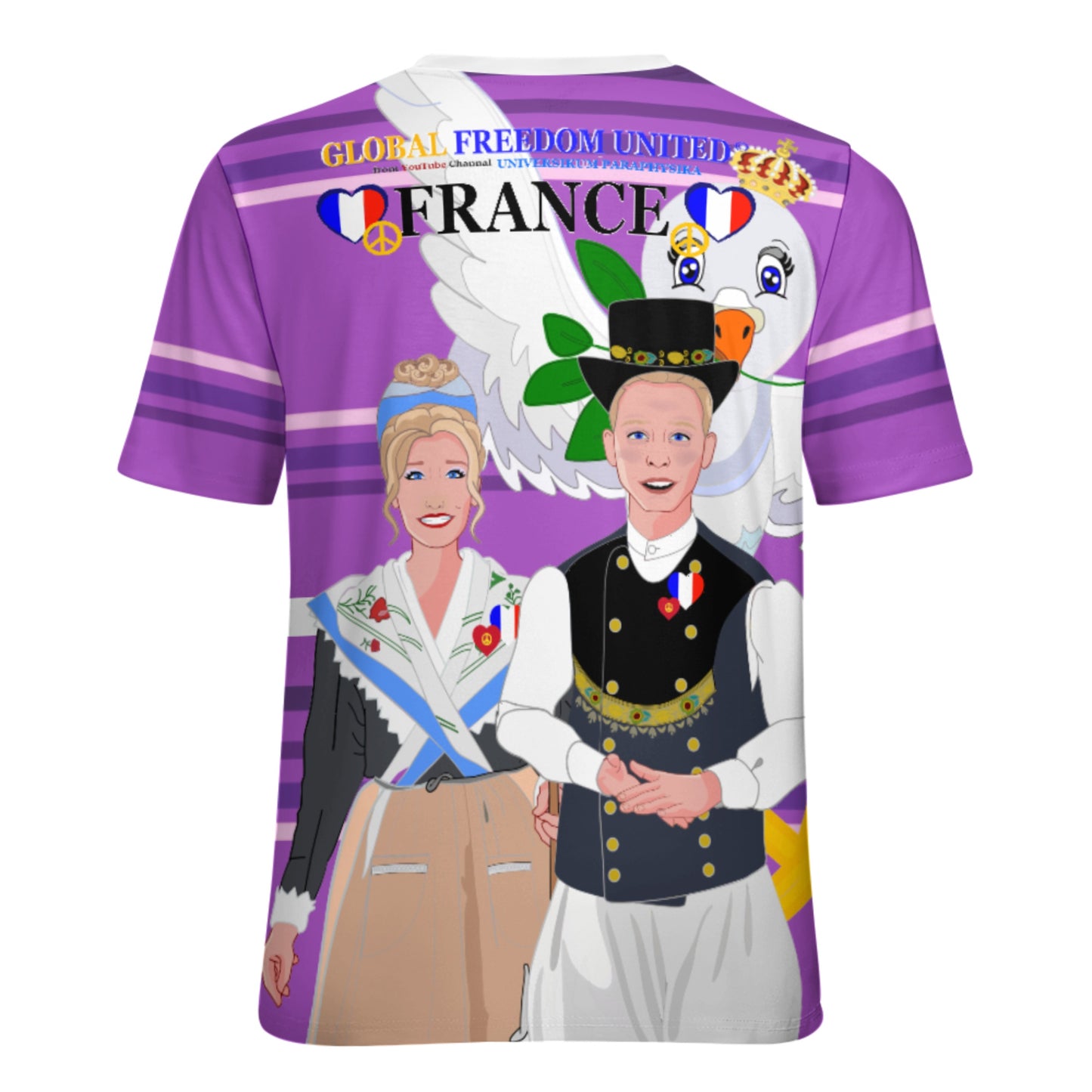 Women´s T-shirt GLOBAL FREEDOM UNITED© Couple French Lilac