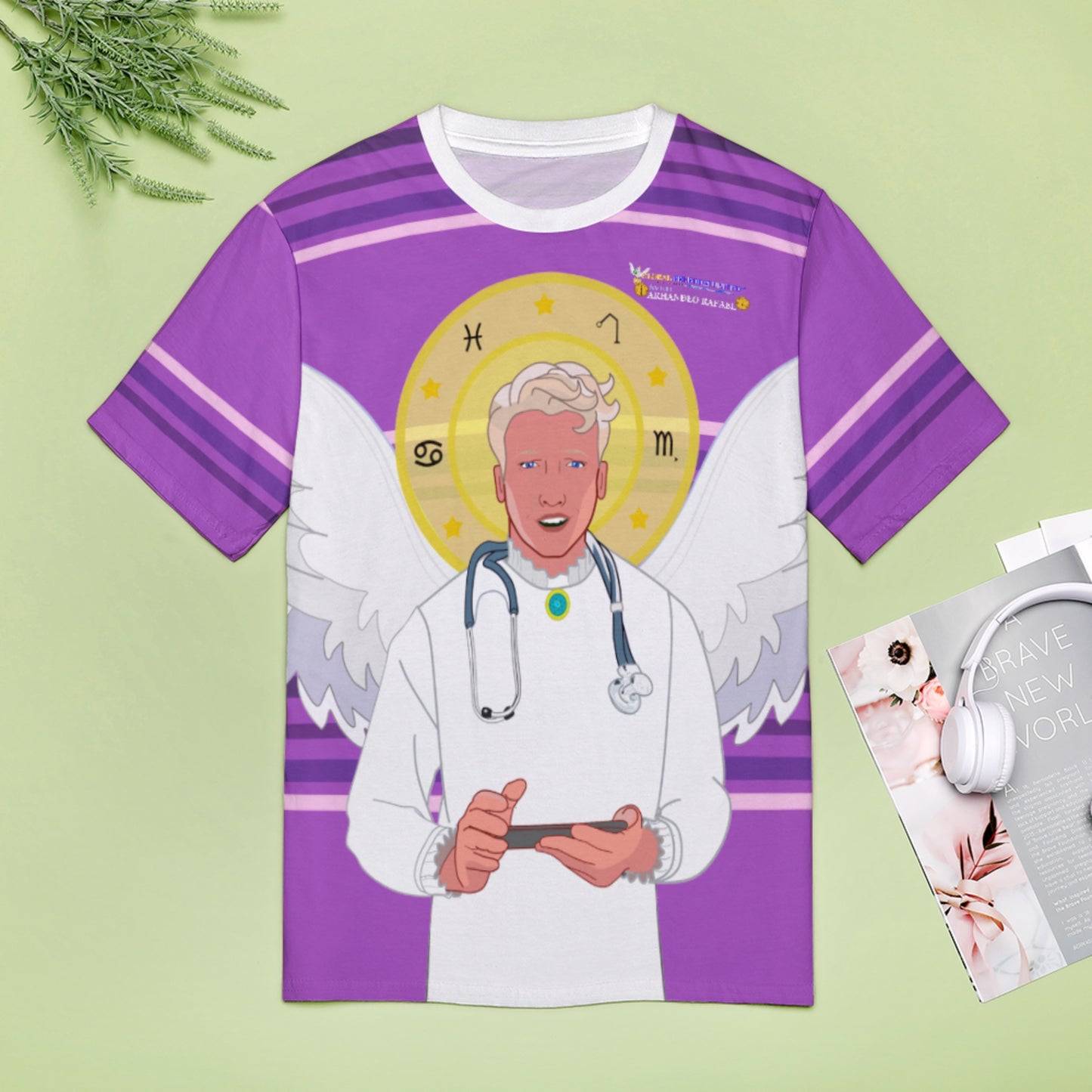 Women´s T-shirt GLOBAL FREEDOM UNITED© Archangel Rafael Croatia Lilac