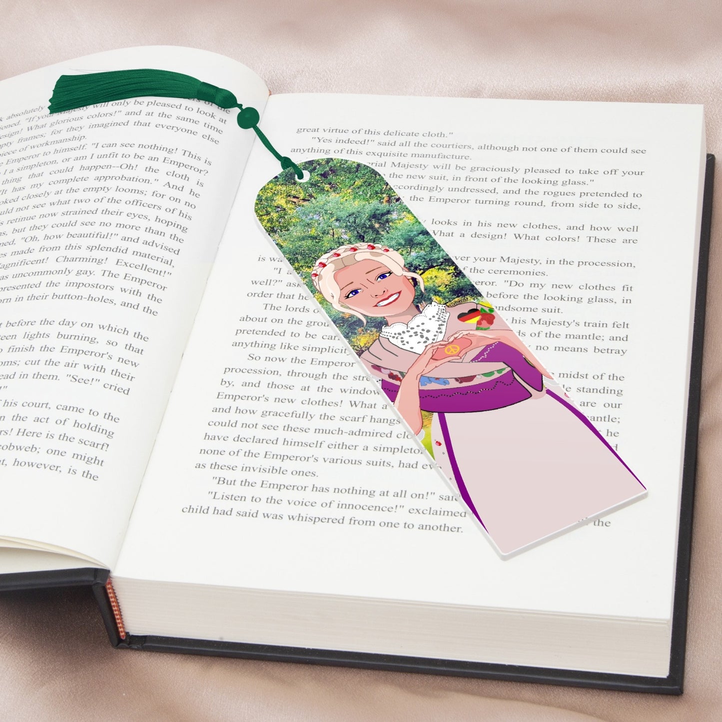 Acrylic Bookmark - Semicircle GLOBAL FREEDOM UNITED© German Girl Pink