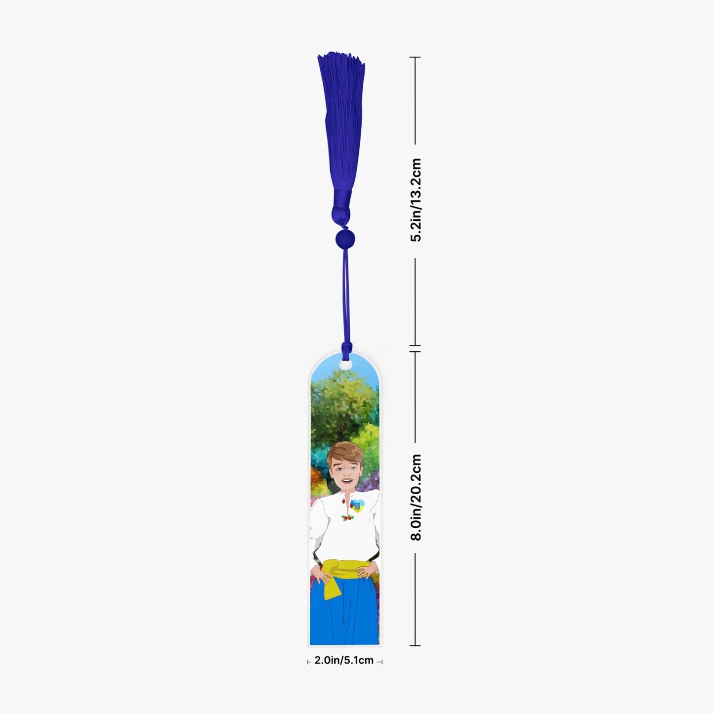 Acrylic Bookmark - Semicircle GLOBAL FREEDOM UNITED© UKRAIN BOY