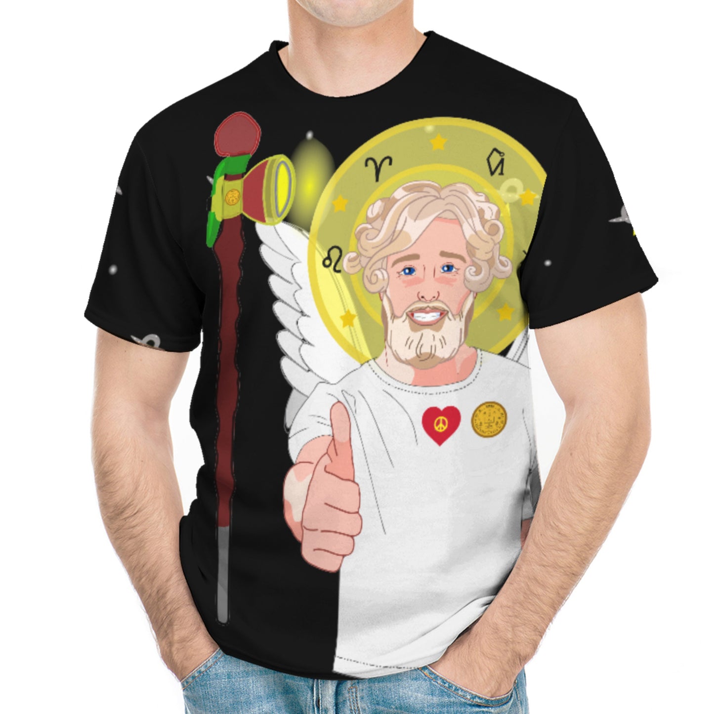 Men´s T-shirt Global Freedom United© Archangel Uriel The Universe