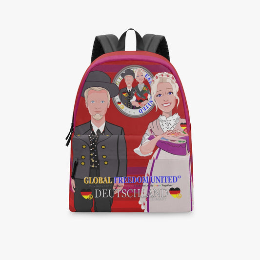 GLOBAL FREEDOM UNITED© Couple Germany Red - All-over-print Canvas Backpack