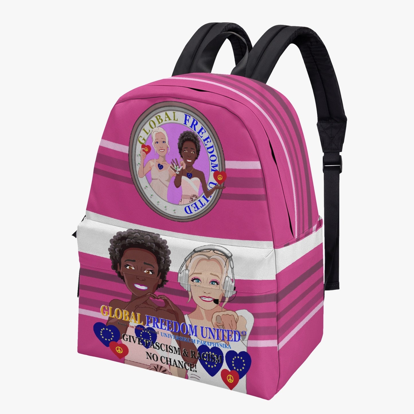 GLOBAL FREEDOM UNITED© Women Anti Fascism & Racism EU  All-over-print Canvas Backpack