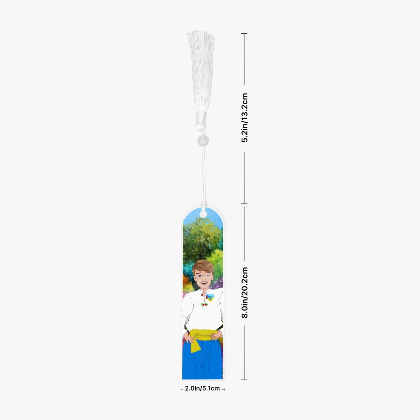 Acrylic Bookmark - Semicircle GLOBAL FREEDOM UNITED© UKRAIN BOY