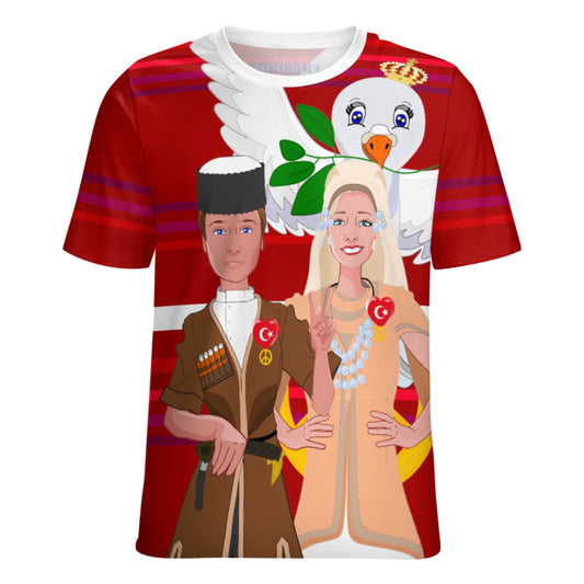 Women´s T-shirt GLOBAL FREEDOM UNITED© Couple Turkey Red