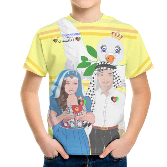 Kid´s T-shirt GLOBAL FREEDOM UNITED© Couple Afghanistan Yellow