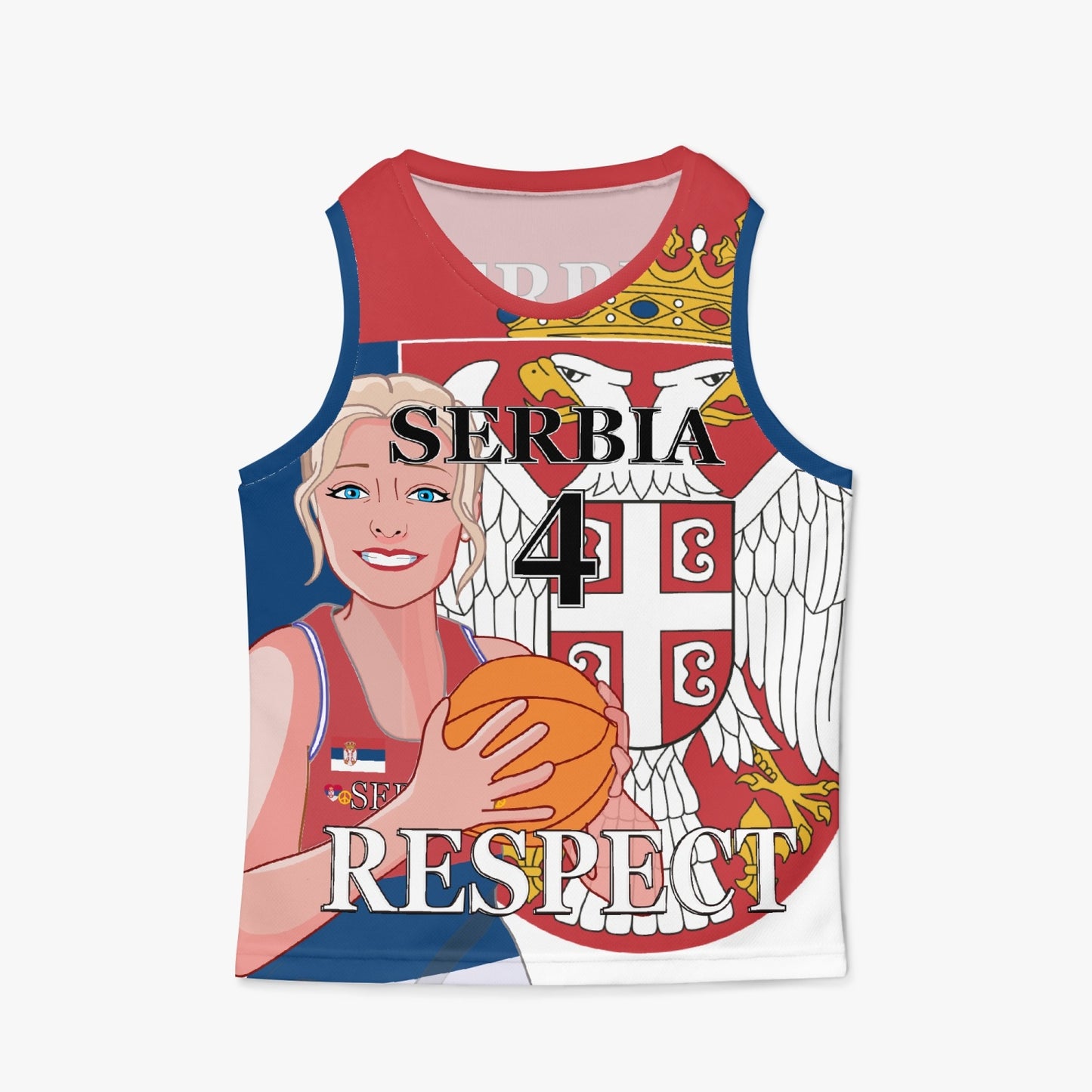 Kids Basketball Jersey GLOBAL FREEDOM UNITED GIRLS SERBIA V2 4