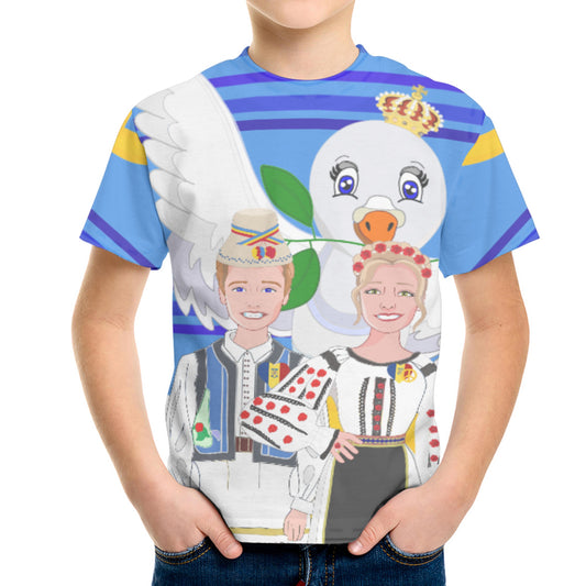 Kid´s T-shirt GLOBAL FREEDOM UNITED© Couple Romania Deep Blue