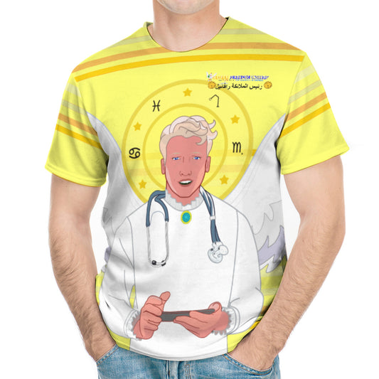 Men´s T-shirt GLOBAL FREEDOM UNITED© Archangel Rafael Arabic Yellow